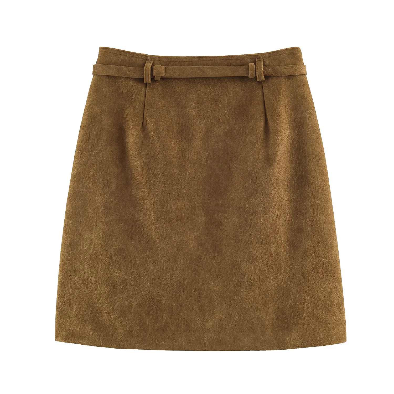 KONDALA Damen Herbst-Chic-Rock mit Gürtel aus Kunstwildleder, Vintage Kurzrock für den Alltag, 2026 Herbst-Winter Trendiger Eleganter Rock mit hoher Taille – Detail 9