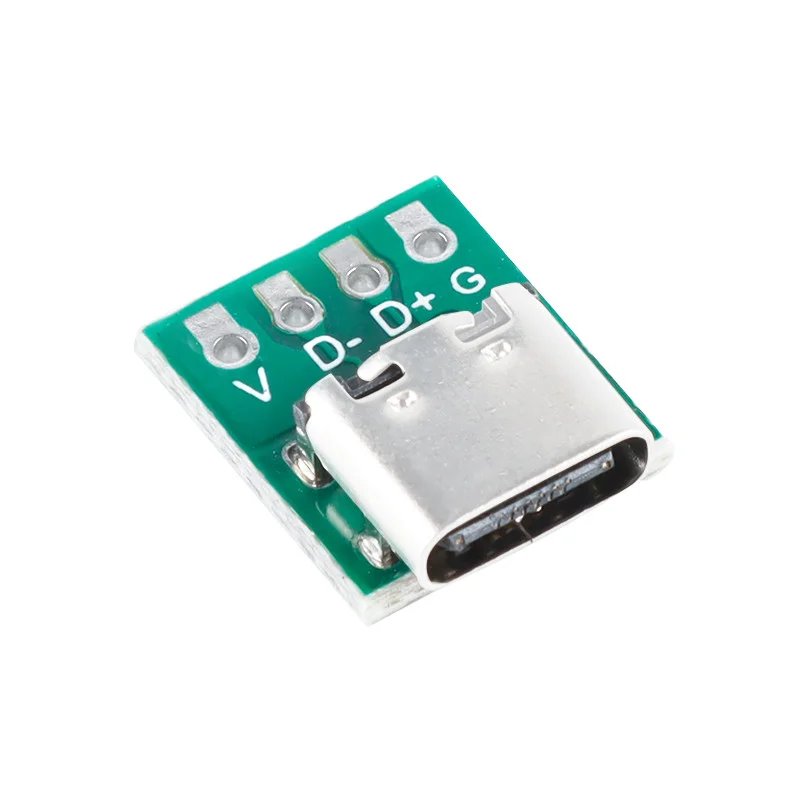 5Pcs USB 3.1 Type-C Connector 16Pin Test PCB Board Plate Adapter Socket for Data Line Wire Cable Transfer Charging Board Expand