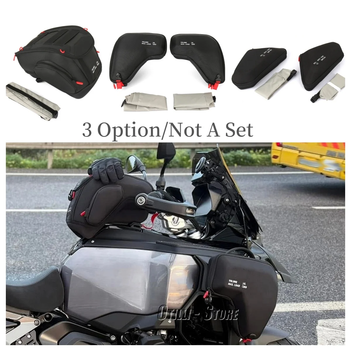 

Мотоциклетные боковые сумки радиатора 4 л, 12 л, сумка на бак с быстрым замком, 2 л, сумка на раму для BMW R1300GS Adventure R 1300 GS ADV, аксессуары для мотоциклов