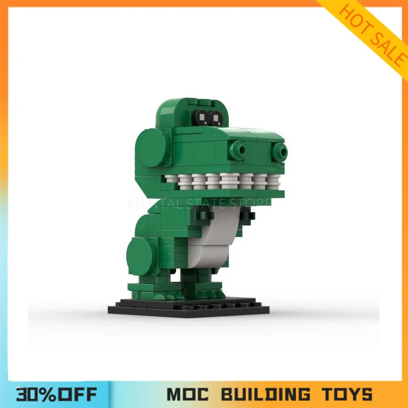 

124PCS Customized MOC Rex Toy Crocodile Building Blocks Technology Bricks Creative Assembly Toys Holiday Gifts