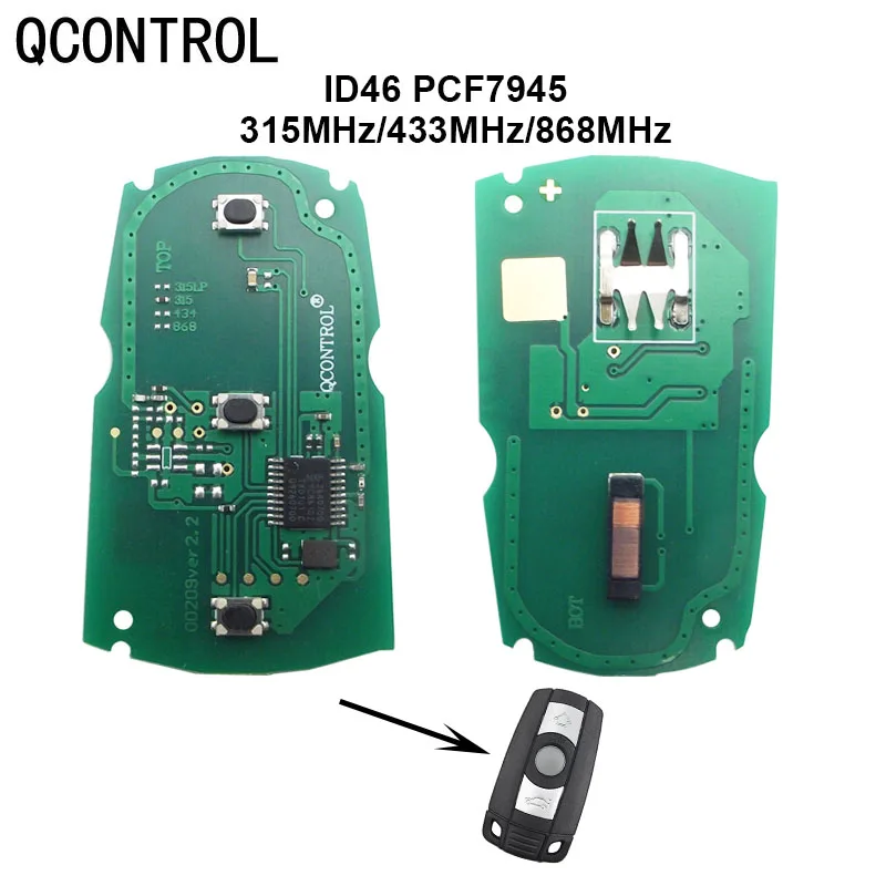 

QCONTROL 315mhz Car Remote Smart Key Circuit Board for BMW CAS3 X5 X6 Z4 1/3/5/7 Series Keyless Entry Transmitter