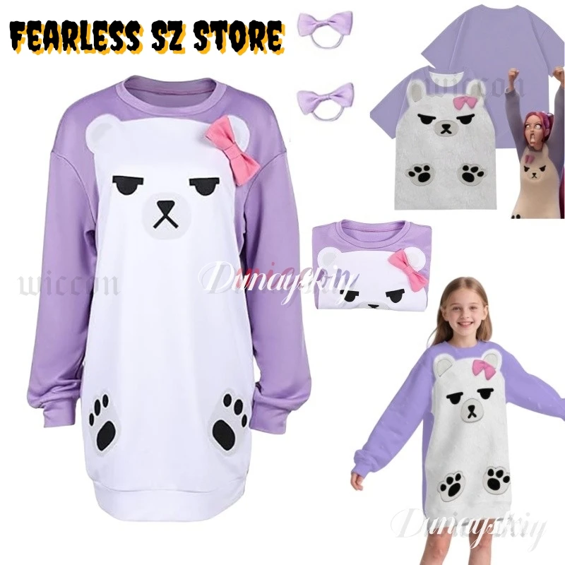 

KPop Sleepwear Mira Косплей Фиолетовые пижамы Demon Movie Hunters Женщины Девушки Ролевая игра Толстовка с петлями для волос Хэллоуин Косплей 코스프레