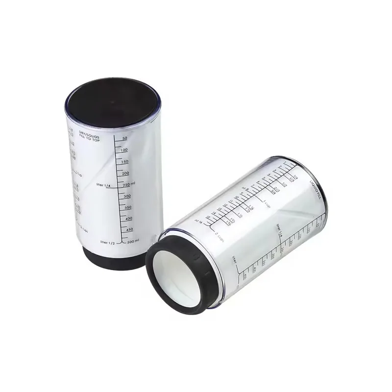 Adjustable measuring cup plunger measuring cup ejects viscous ingredients without waste