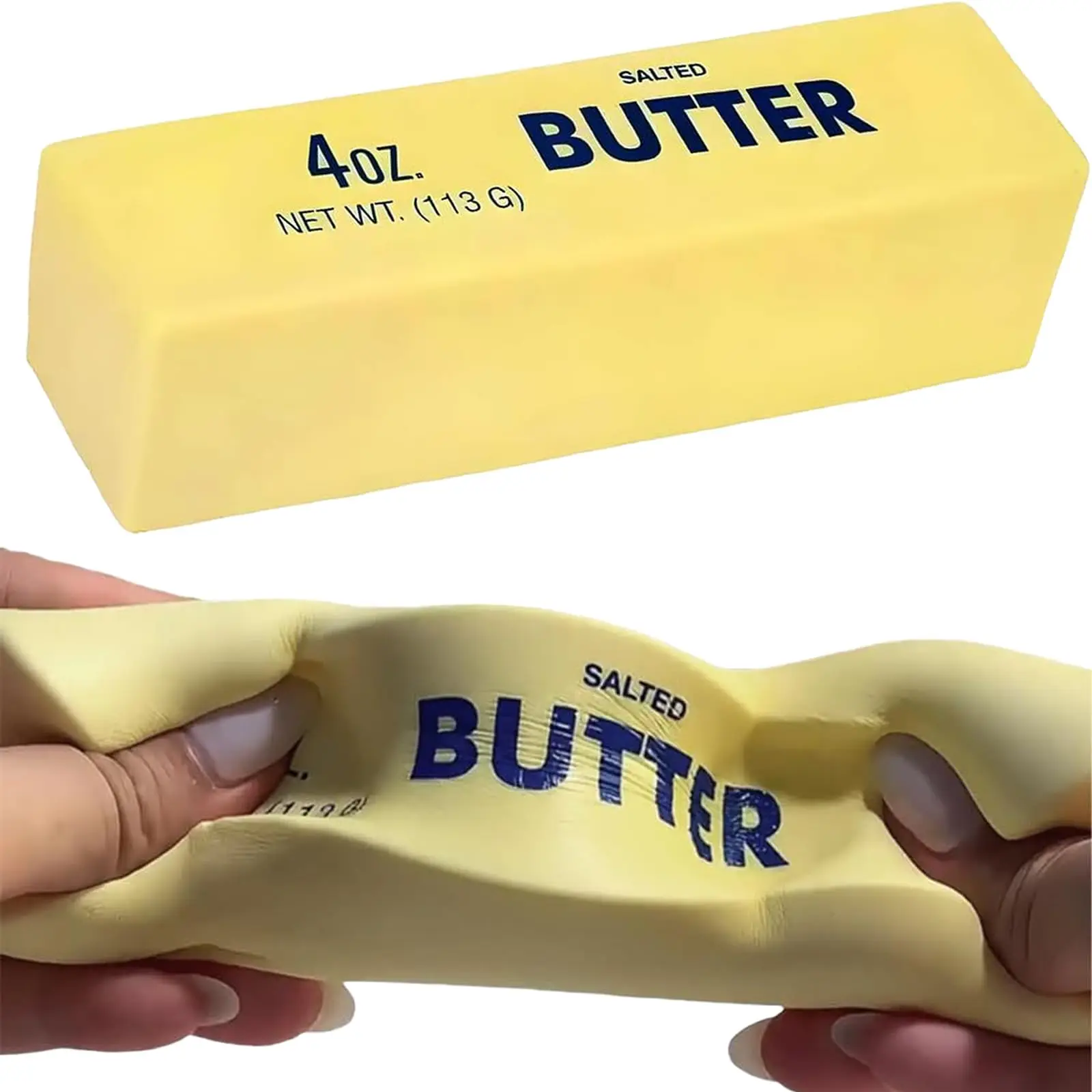 Slow Rising Butter Stick Squeeze Toy, Soft Squishy Fidget Toy, Realistic Food-Shaped Stress Relief Accessory for Anxiety Relief