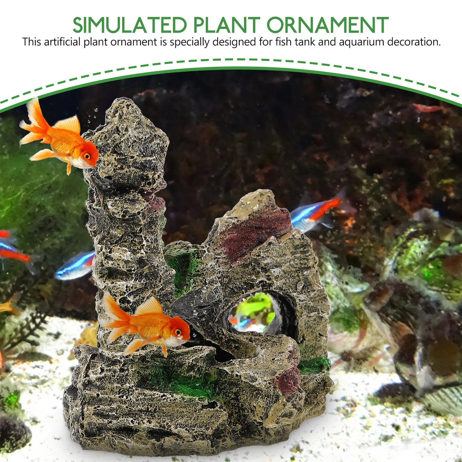 

6pcs Simulated Aquarium Plants Set Realistic Fake Water Grass For Fish Tank Decor Durable Resin Plastic Aquatic Ornaments Fish