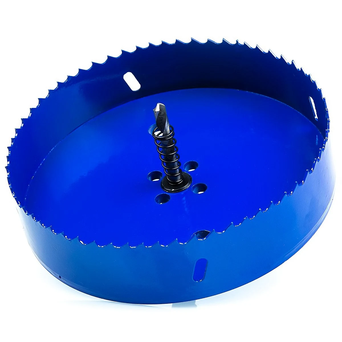 

N84R 6 Inch 152 Mm Hole Saw Blade For Cornhole Boards/Corn Hole Drilling Cutter & Hex Shank Drill Bit Adapter (Blue)