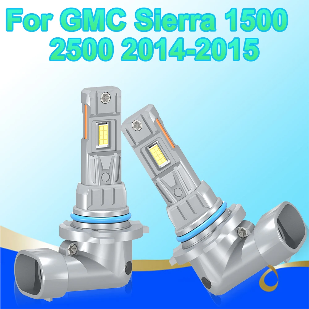 

For GMC Sierra 1500 2500 2014-2015 9012 LED Headlight Super Bright Bulbs White 20000LM High/Low Beam HIR2