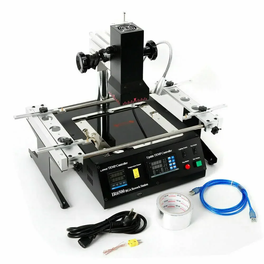 IR6500 BGA Rework Station Infrarood soldeerlassysteem met gesloten lus temperatuurregeling met USB-kabel voor lassen Repareren
