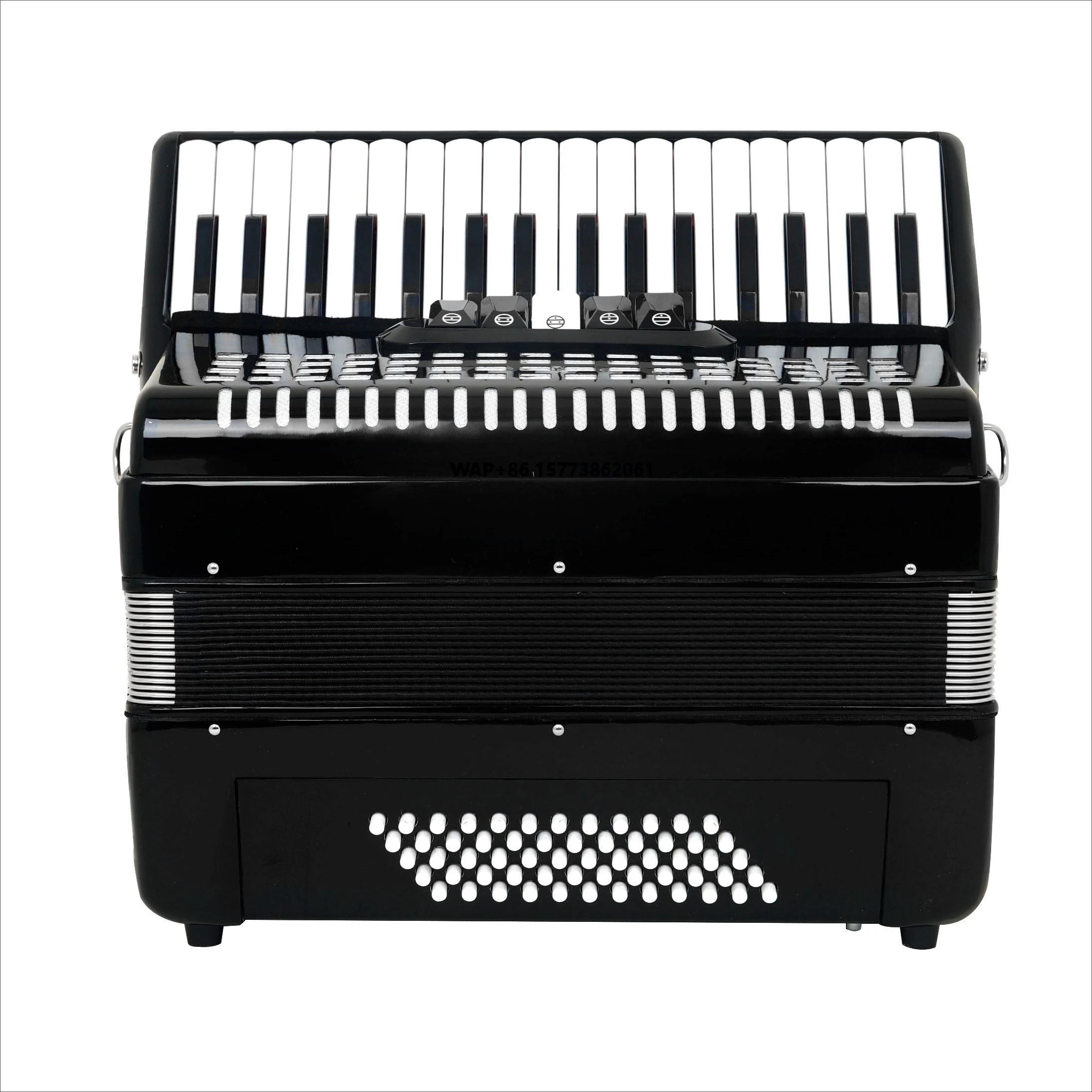 

AH-60 34 Key 60 Bass Professional Piano Accordion with 5 Register Switches Anti Slip Keys Responsive Action