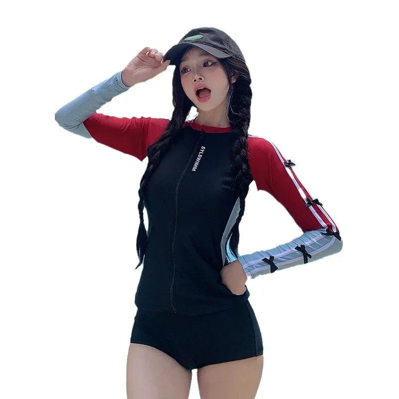 Women's Split Swimsuit Sun Protection Long Sleeve Long Pants Jellyfish Suit Quick Dry Slim Surfing Suit Snorkeling Swimsuit