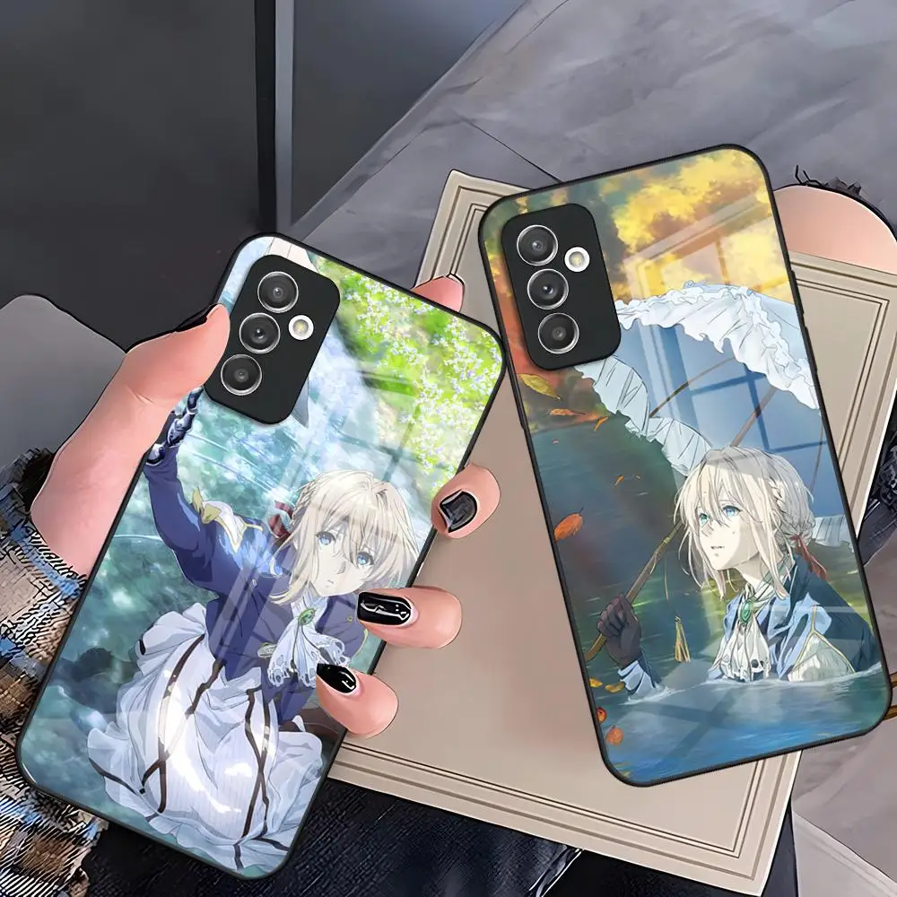 Popular Anime Violet Evergarden Phone Case For Samsung A27 A37 A33 5G A54 A36 A35 A56 A52 A17 Shockproof Glass Cover