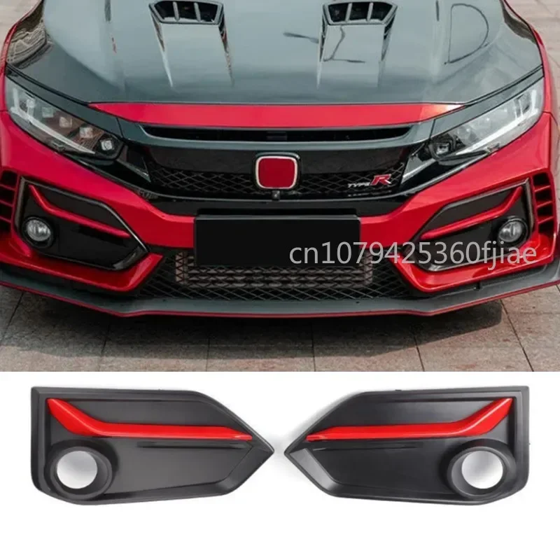 

Front Bumper Fog Lamp Decorative Grille for Honda Civic FK7 Hatchback 2021