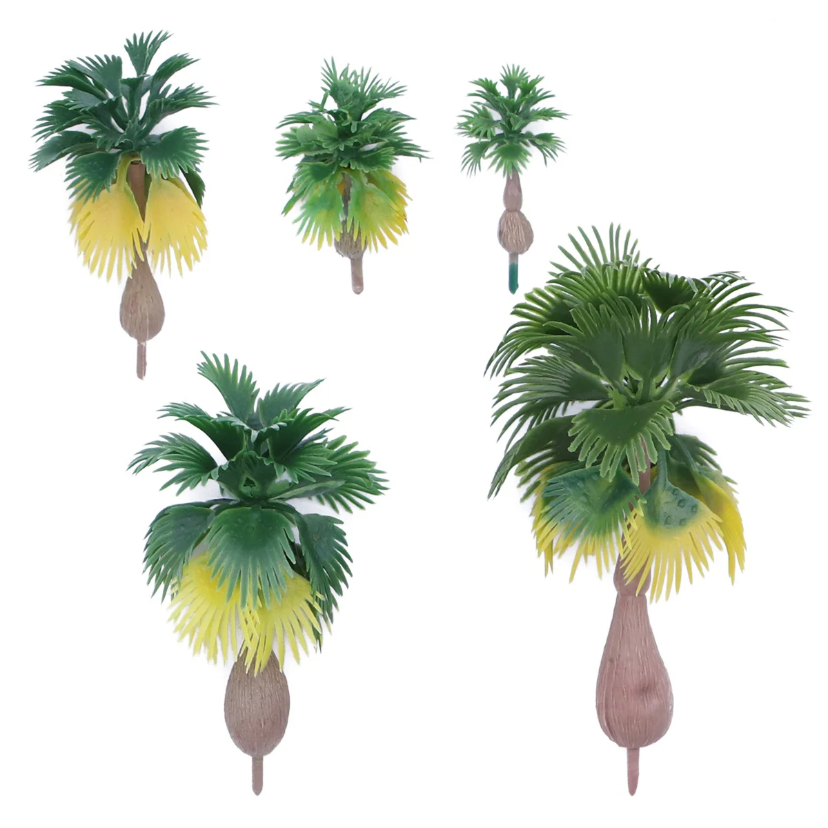 

15 Pcs Grand Decor Tropical Palm Model Tree Topper Ponytail Scenery Terrarium Kit