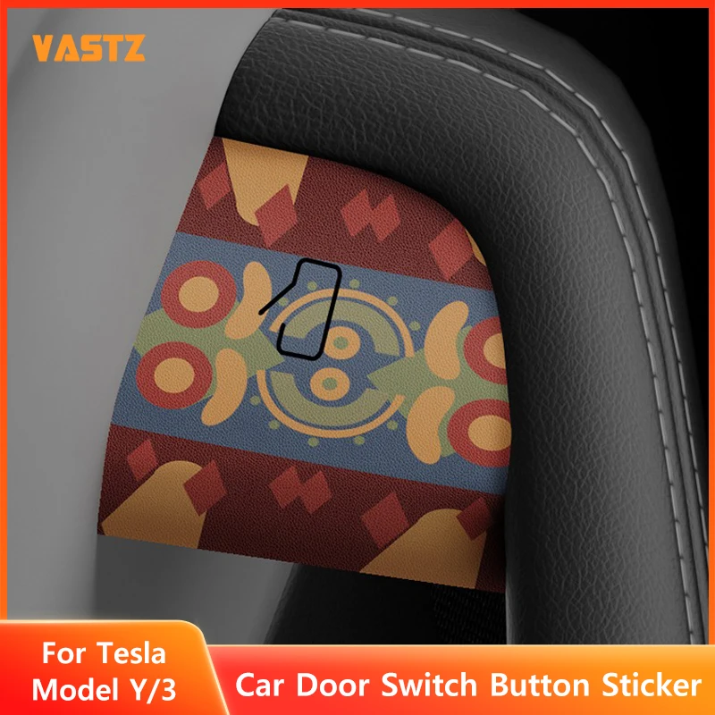 

Car Door Switch Button Sticker For Tesla Model Y Juniper Model 3 Highland 2021-2025 Nappa Decal Anti - Fouling Protective Paster