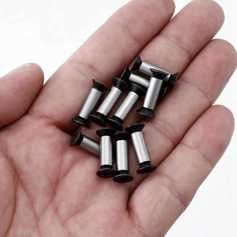 10個パック ナイフハンドルネジ、リベット、ボルト、六角皿頭ネジ、ブレードナイフ固定用-A68X