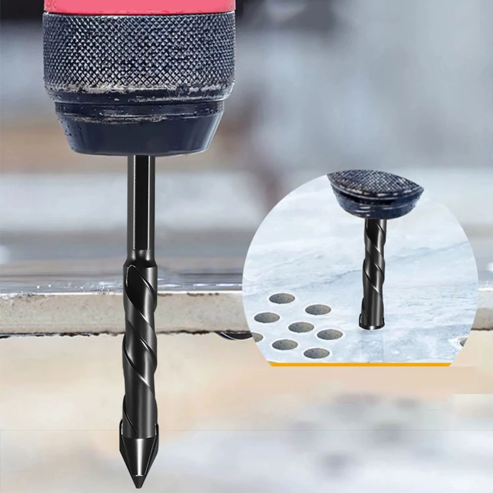 6/8/10/12mm Carbide Head Drill Bit Eccentric For Granite Tile Wood Metal Glass Power Tool Accessories