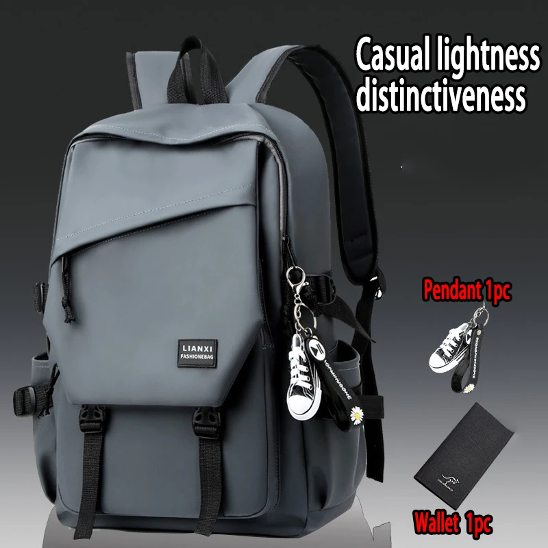 

Mochilas INS Large Capacity Backpack Men's Campus Backpack Travel Computer Bag Women's Korean Version Is Simple And Versatile
