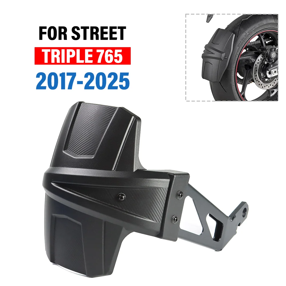 

FOR Street Triple 765R 765S 765RS 2017-2025 2024 2023 Motorcycle Rear Mudguard Fender Cover Back Mudflaps Splash Guard Protector