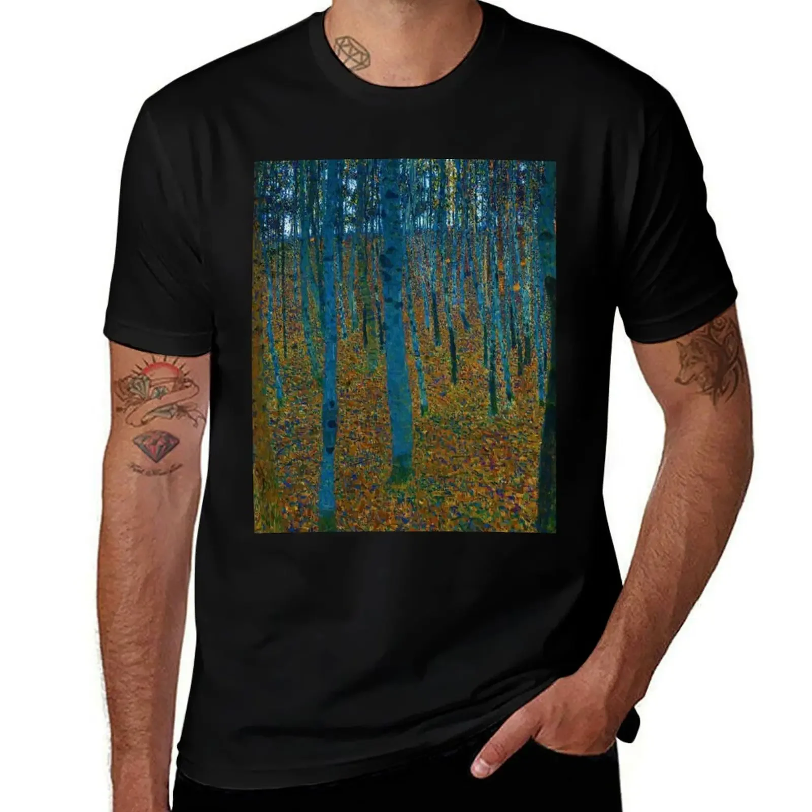 Gustav Klimt Beech Grove I T-Shirt anime clothes sublime heavyweights designer t shirt men