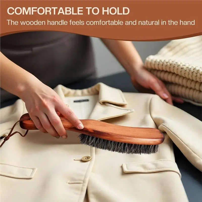 Exquisite-4 Pcs Horsehair Felt Hat Brush Kit With Cleaning Sponge Cowboy Clean Hat Wood Fedora Hat Cleaning Set Baseball Cap