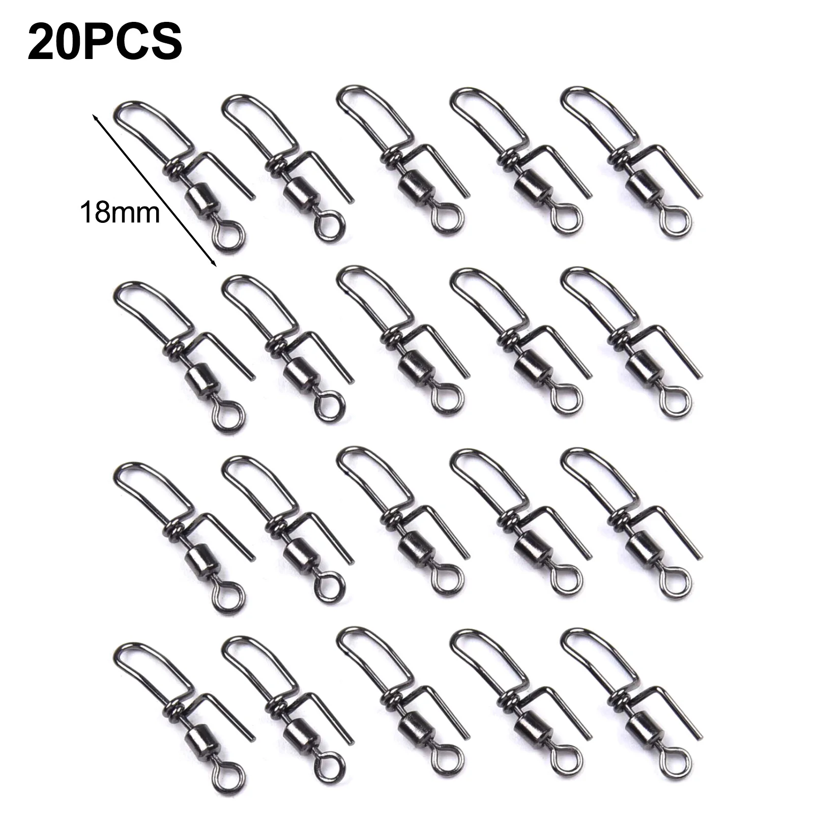 20 Stück Cascade Swivels für Meeresangelgeräte, Meeresangel-Clip-Down-Ausrüstung und Zubehör für Angelausrüstung
