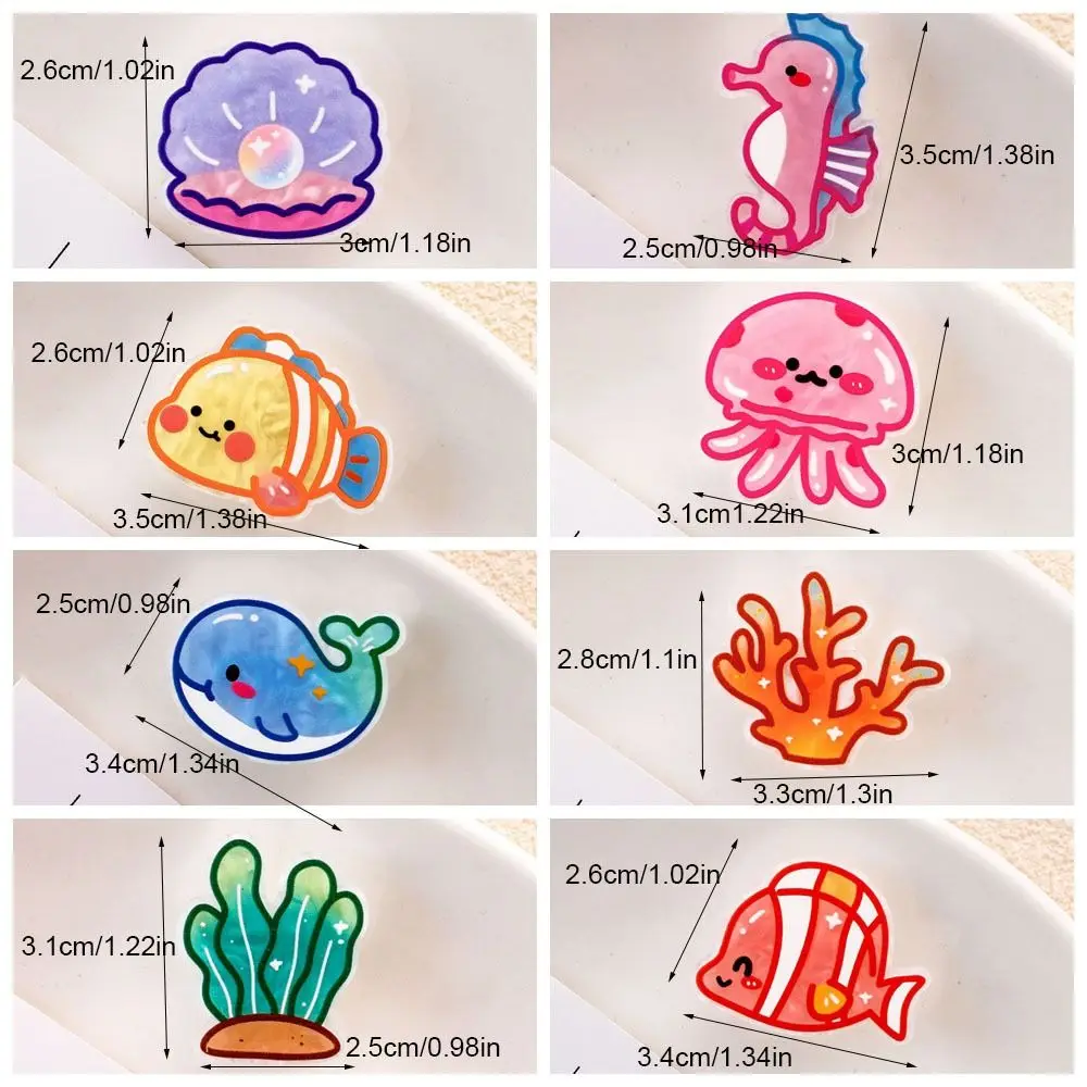 Elegant Conch Ocean Fish Hairpin Coral Clownfish Jellyfish Hair Clips Korean Style Seaweed Animal Duckbill Clip Daily