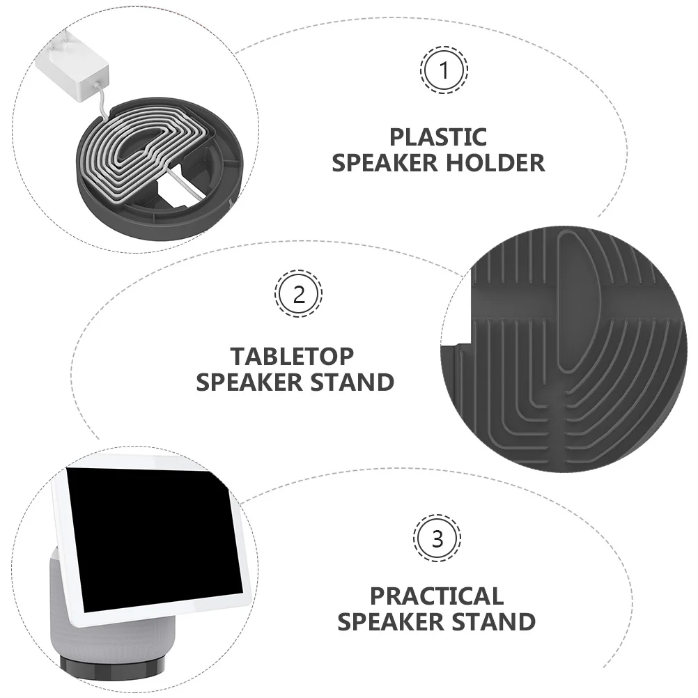 

Desktop Speaker Bracket For 10 Power Cord Storage Holder Stand Tabletop Mount Accessory Plastic Frame