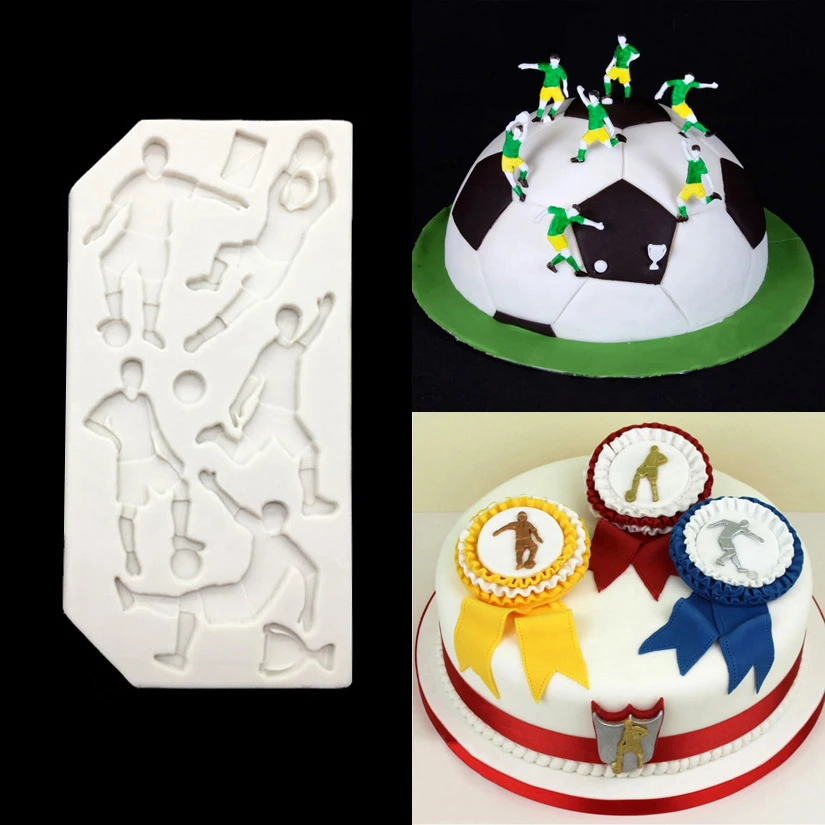 Football Golf Rugby Baseball Shape Cake Side 100% Platinum Silicone Sugarcraft Mould, Fondant Cake Decorating Tools Bakeware
