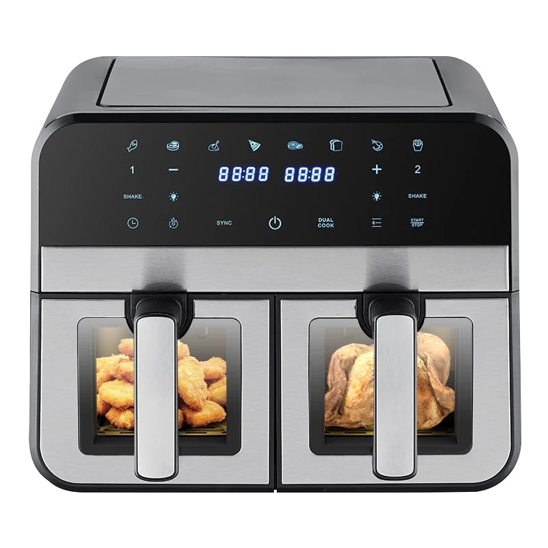 

2026 New Model Multi-functionalHot Sale New Kitchen Appliance Double Basket Air Fryer 9 Liter Double Two Dual Zone 2 Basket Stea