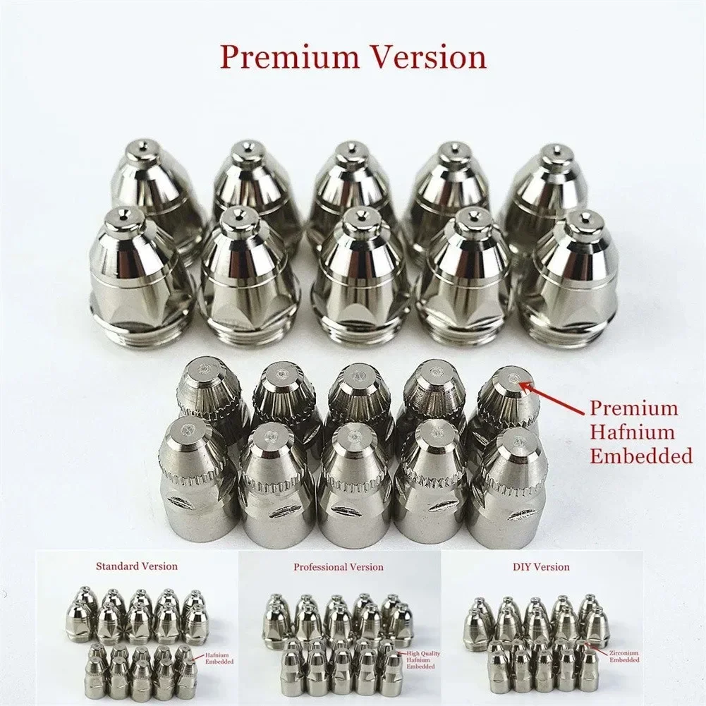 20pcs P80 Plasma Cutting Torch Consumable Set Precision Processed Electrode Nozzle Tip Long Life and Abrasive Resistance