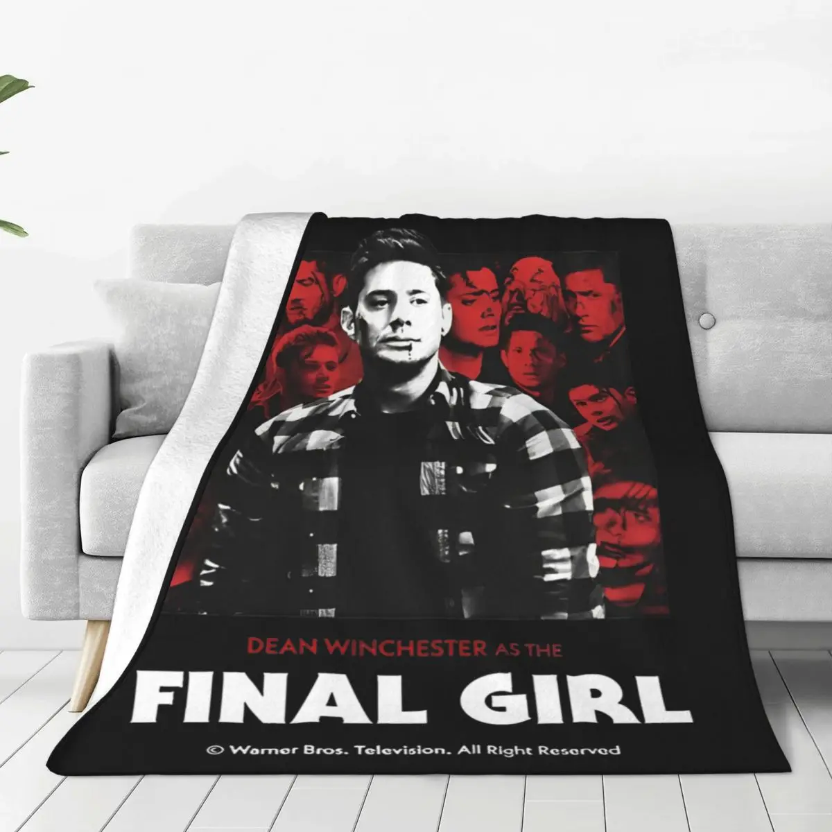 Supernatural Final Girl Dean Coral Fleece Plush Throw Blankets Blanket for Home Bedroom Super Warm Bed Rug