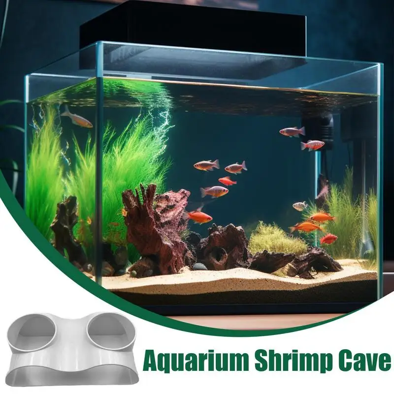 Shrimp Cave Aquarium Tunnel Natural Curve Underground Corner Fish Tank Cave Viewing Aquatic Life Gravel Tunnel For Bettas