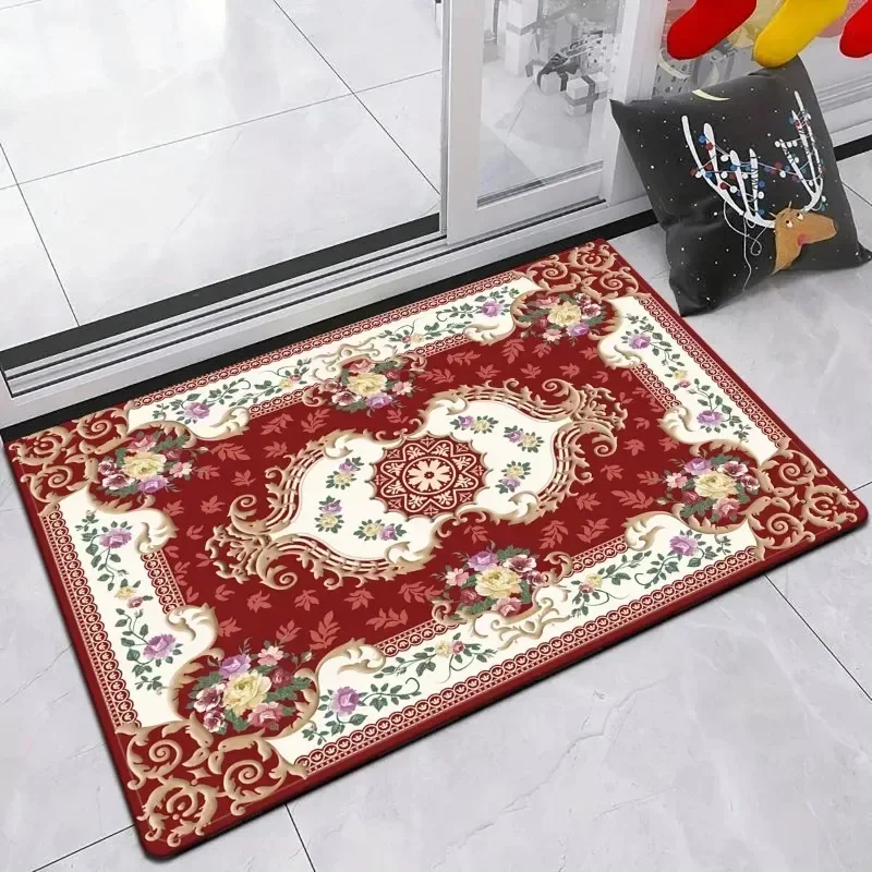 1pc Persian Anti-fatigue Kitchen Mat Vintage Boho Anti-Slip Absorbent Bathmat Entrance Doormat DIY personality customization