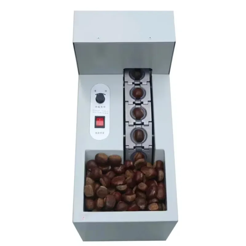 Chestnut opening machine with automatic chestnut cutter