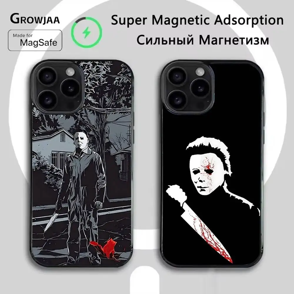 

H-Halloween Michael Myers Phone Case For iPhone 16e,16,15,14,13,12,11,Plus,Pro,Max,Mini Magsafe Magnetic Wireless Charging