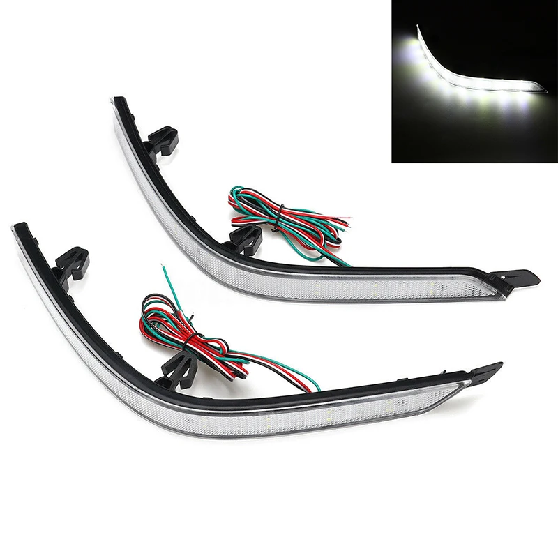 2 Pcs New Rear Bumper Reflector Reversing Lamp Brake Stop Lights Accessories for Volkswagen T5 Maitwei 15-18 T6 Kailuwei 16-21