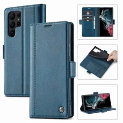 Flip Phone Case For Samsung Galaxy S24 Ultra S23 FE S22 S20 S10 Plus S9 S8 + Note 20 Ultra Book Wallet Card Wallet Cover Etui