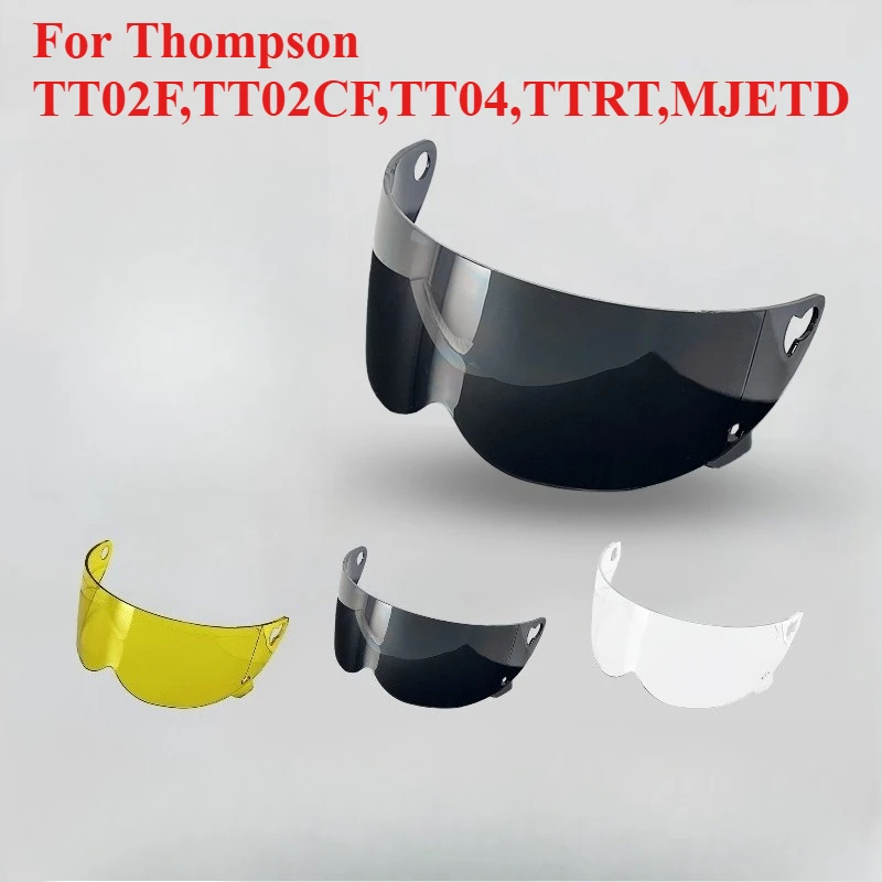 Helmet Visors for Thompson TT02F,TT02CF,TT04,TTRT,MJETD Helmet Visor Lens Shield Sunscreen Windshield Uv Protection