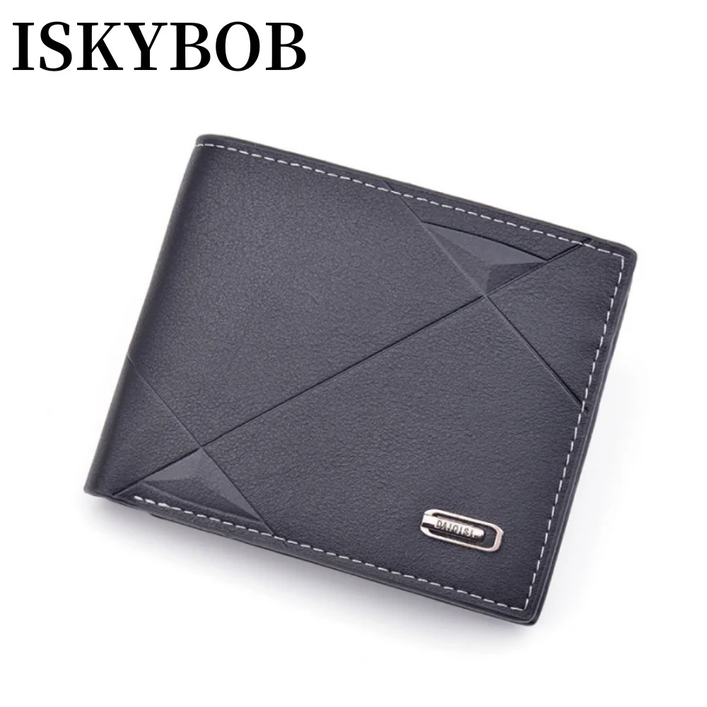 

Slim Minimalist Bifold Wallet Carbon Fiber RFID Blocking Men's Coin Purses With ID Window Muti Card Slots Leather Card Holder