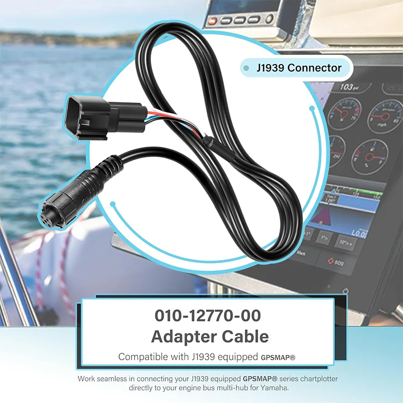 010-12770-00 Adapter Cable Fits for Yamaha Engine Bus, for Garmin J1939 Equipped GPSMAP Chartplotters (3FT, Waterproof)
