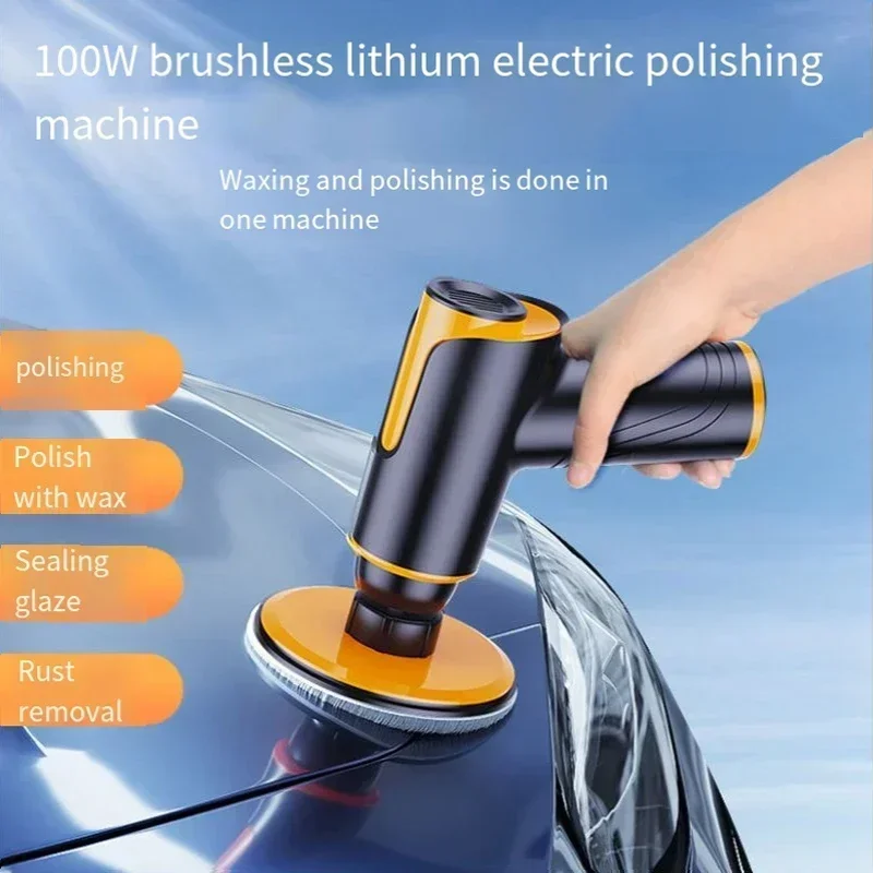 100W 148W Wireless Car Polisher Machine Charging Polishing Machine Electric Waxing Machine Beauty Waxing Polishing Repair Tools