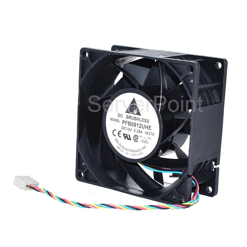 Well Tested PFB0912UHE 12V 2.35A 90x90x38mm 4-Pin DC Brushless Cooling Fan