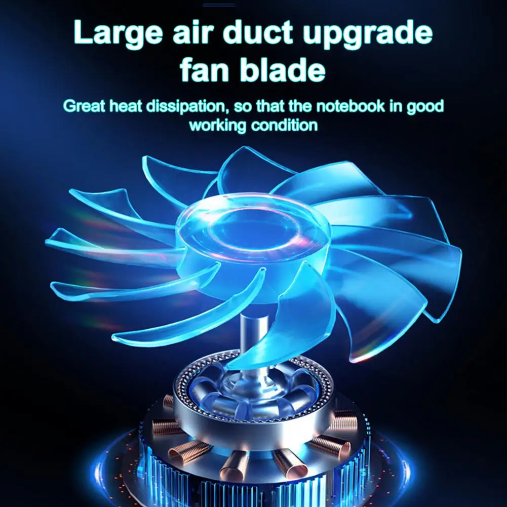 

Notebook Cooler Stand Foldable Laptop Pad Adjustable Laptop Pad with 8 Fans for Strong Airflow Low Noise Usb for Notebook