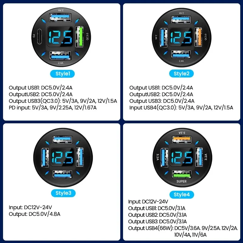 66 واط 4 ميناء شاحن سيارة شحن سريع لجوجل بكسل 6 6A 7 برو الوجه 5 جوجل بكسل 5 5A 6 6A 7 برو 4A 5 جرام 4 جرام الهواتف النقالة #6