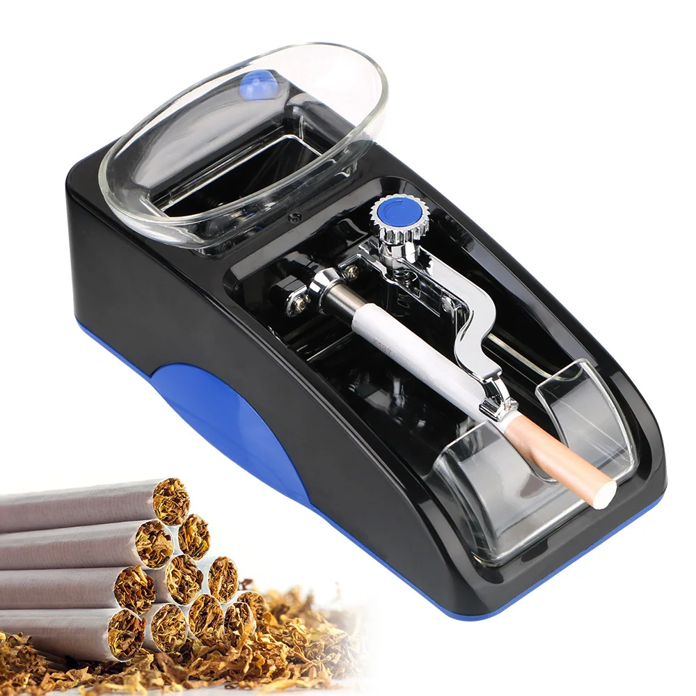 Automatic Cigarette Rolling Machine EU/US Plug Tobacco Filling Stuffing Winding Roller Wrapping Maker Electric DIY Smoking Tool