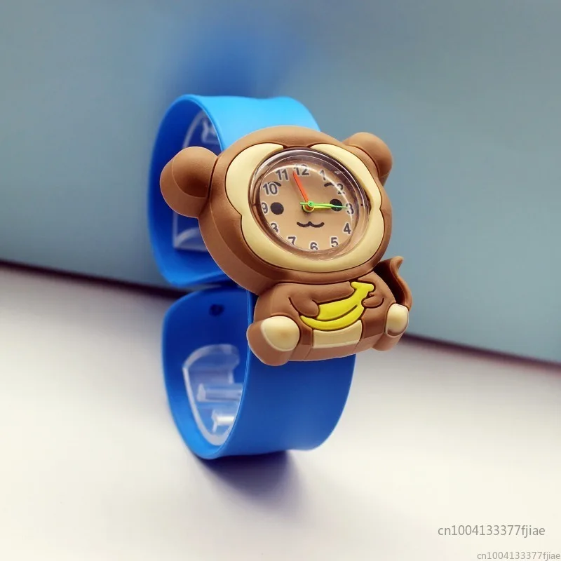 Baby Watch 3D Cartoon Kids Birthday Gift Old Girl Boy Children Study Time Toy Clock Free Spare Battery Women Watch