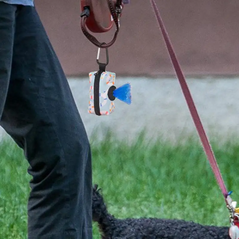 Porta sacchetti per cacca per cani Stampa grafica Porta sacchetti per rifiuti per cani Dispenser per sacchetti per cacca Sacchetti per rifiuti per cani Porta sacchetti per cagnolino portatile per i viaggi