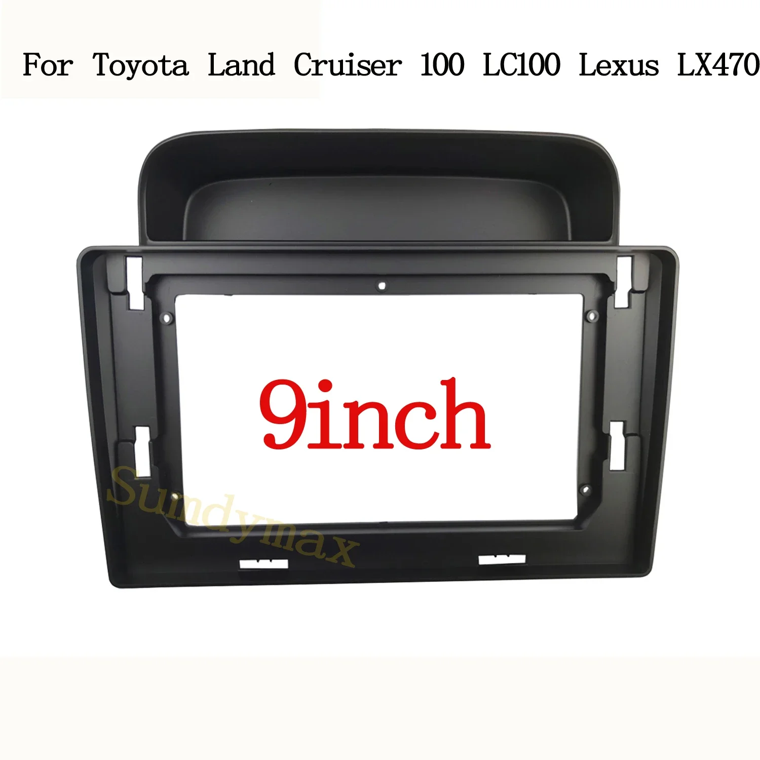 Double Din 9 Inch Car Frame Adapter For Toyota Land Cruiser 100 LC100 Lexus LX470 Android Radio Dask Kit Fascia