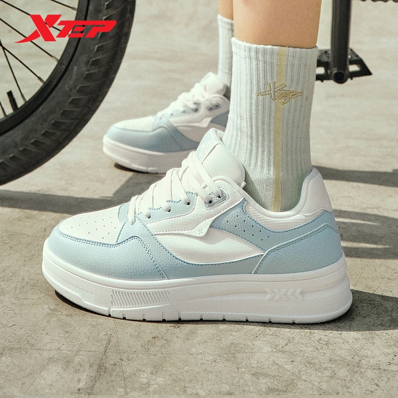 Xtep Mubai 2.0 Skateboarding Shoes Women Soft Casual Street Style Sports Shoes Vintage Comfortable Female Sneakers 877318310028