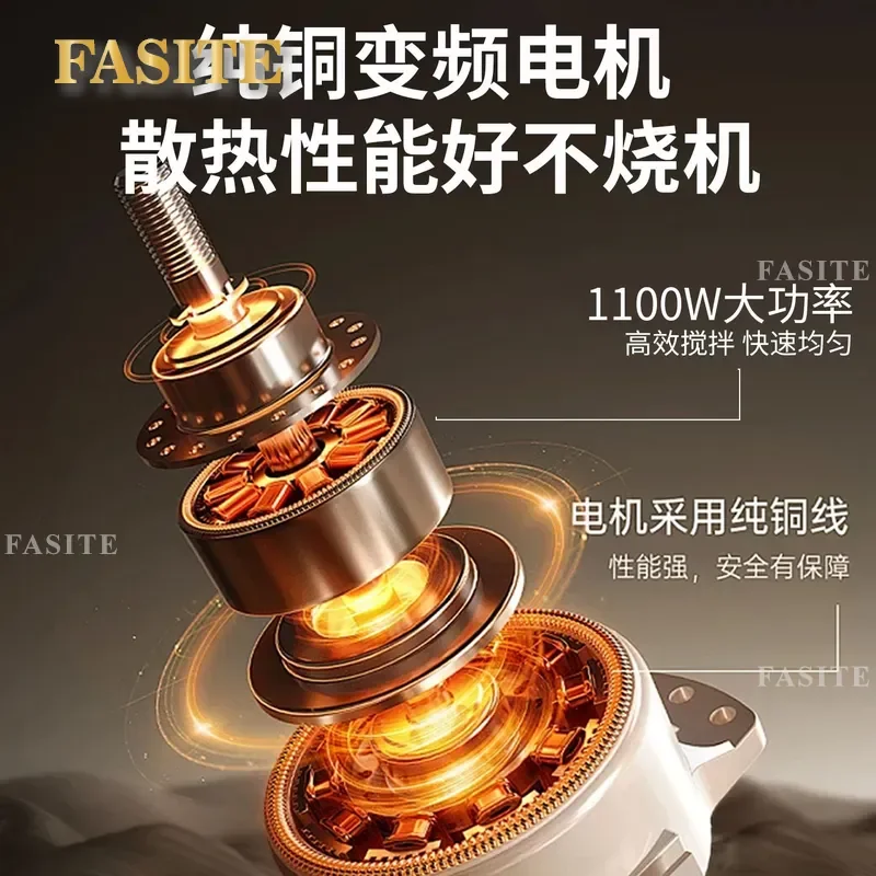 For Commercial Dough Mixer Intelligent Timing Stainless Steel Automatic Double Action Two Speed Mixer Kitchen Bakery Use